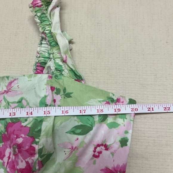 Torrid 1X green floral ruffle straps midi dress - Picture 6 of 13
